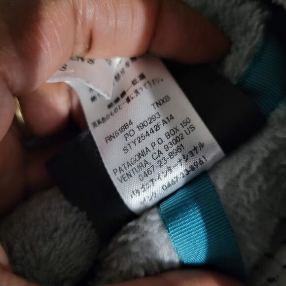 Patagonia ReTool Snap T Grey Pullover Fleece Turquoise Style 25442 Size Small - Picture 11 of 12